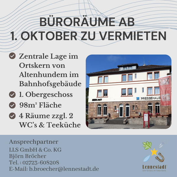 B�ror�ume zu vermieten