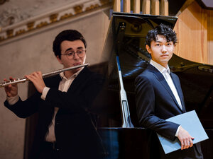 Bild vergr&ouml;&szlig;ern: � Foto Fl�tist: privat / Foto Pianist: Kinga Janiszewski, Collage: Stadt Lennestadt