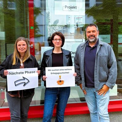 v. l. n r.: Louisa Funke, Dr. Inga Haase, Lars Meyer (alle Teil der LenneStart Wirtschaftsf�rderung) Foto: � Stadt Lennestadt